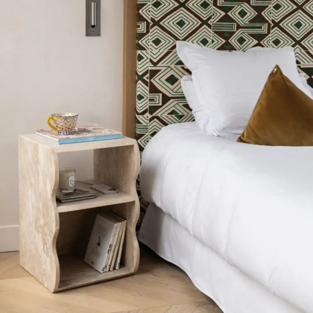 Table d’appoint en travertin Thalassa - Modernista Maroc