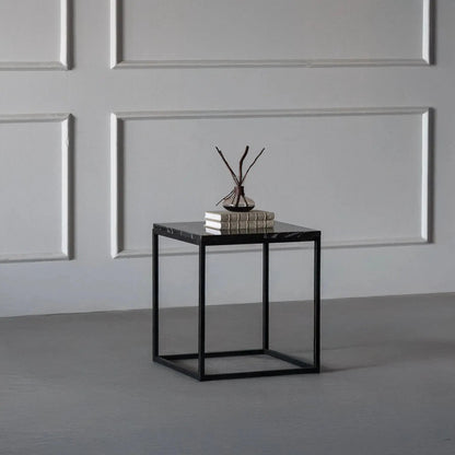 Table d’appoint Noctis en marbre Marquina - Modernista Maroc
