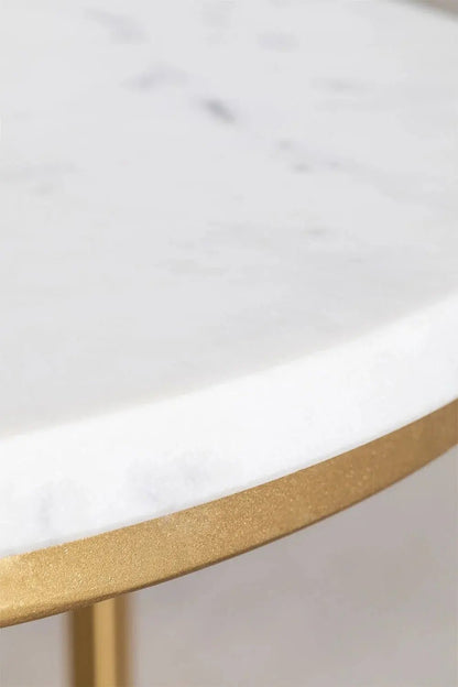 Table d’Appoint Oris – Marbre Véritable Ø40 cm - Modernista Maroc