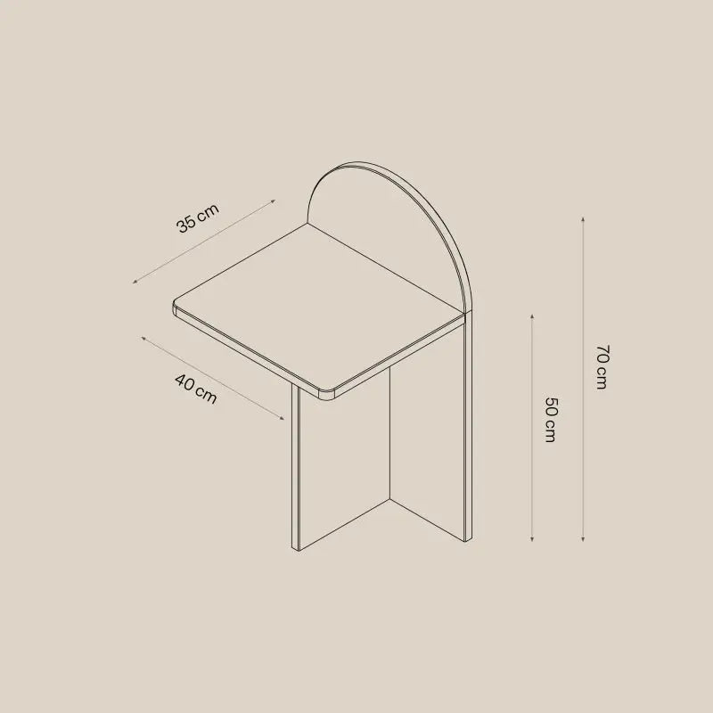Table de chevet en travertin Nysa - Modernista Maroc