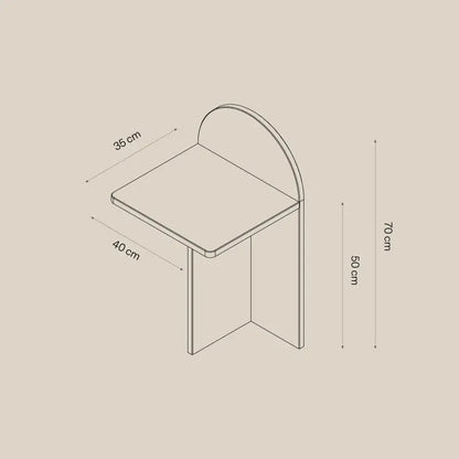 Table de chevet en travertin Nysa - Modernista Maroc