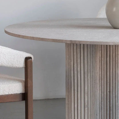 Table à manger en travertin Saphir - Modernista Maroc