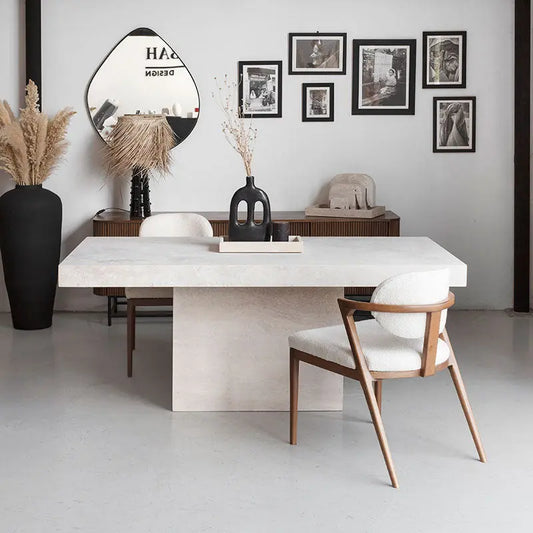 Table à manger en travertin Atlas - Modernista Maroc