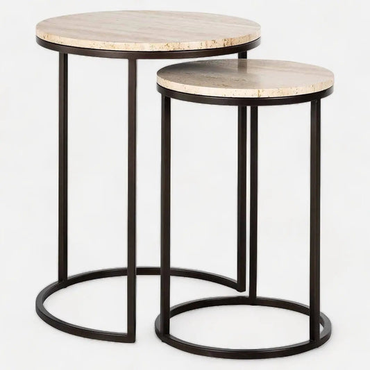 Tables d'appoint Plateaux en travertin - Modernista Maroc