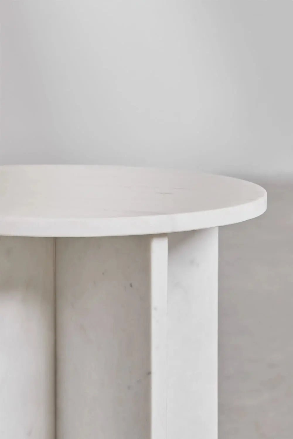 Tables de chevet ronde Ø35 cm en marbre Blanc (Lot de 2 tables) - Modernista Maroc