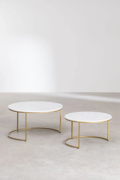 Tables Gigognes en Marbre – Oréa | Véritable Marbre Blanc