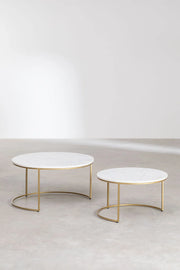 Tables Gigognes en Marbre – Oréa | Véritable Marbre Blanc