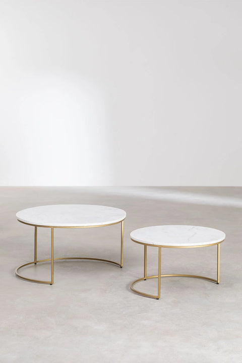 Tables Gigognes en Marbre – Oréa | Véritable Marbre Blanc