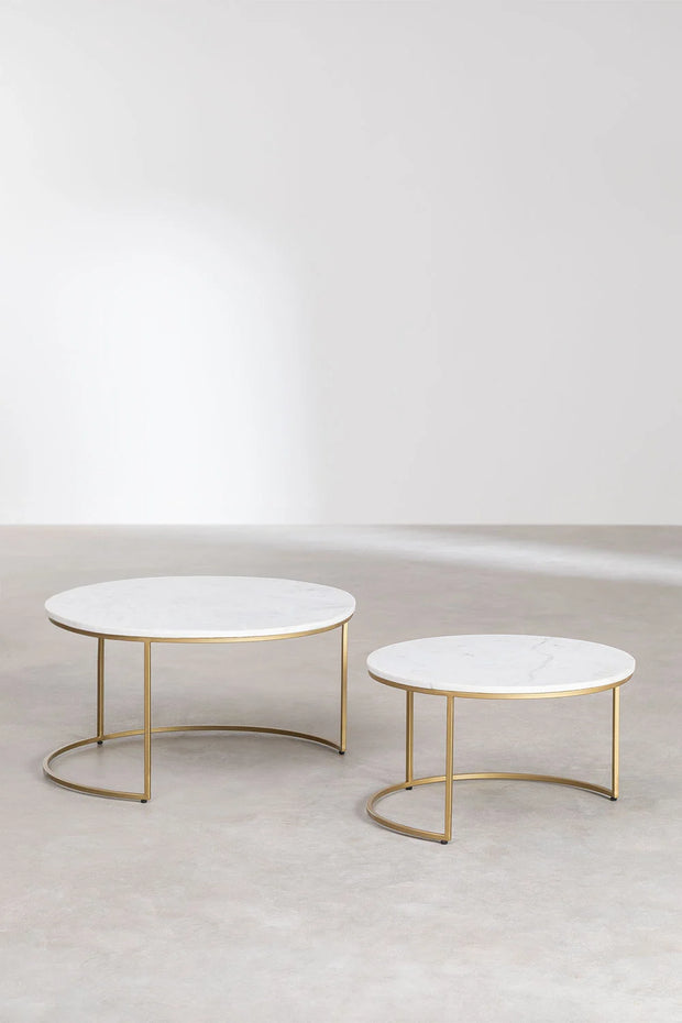 Tables Gigognes en Marbre – Oréa | Véritable Marbre Blanc