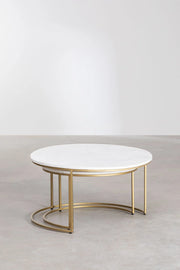 Tables Gigognes en Marbre – Oréa | Véritable Marbre Blanc
