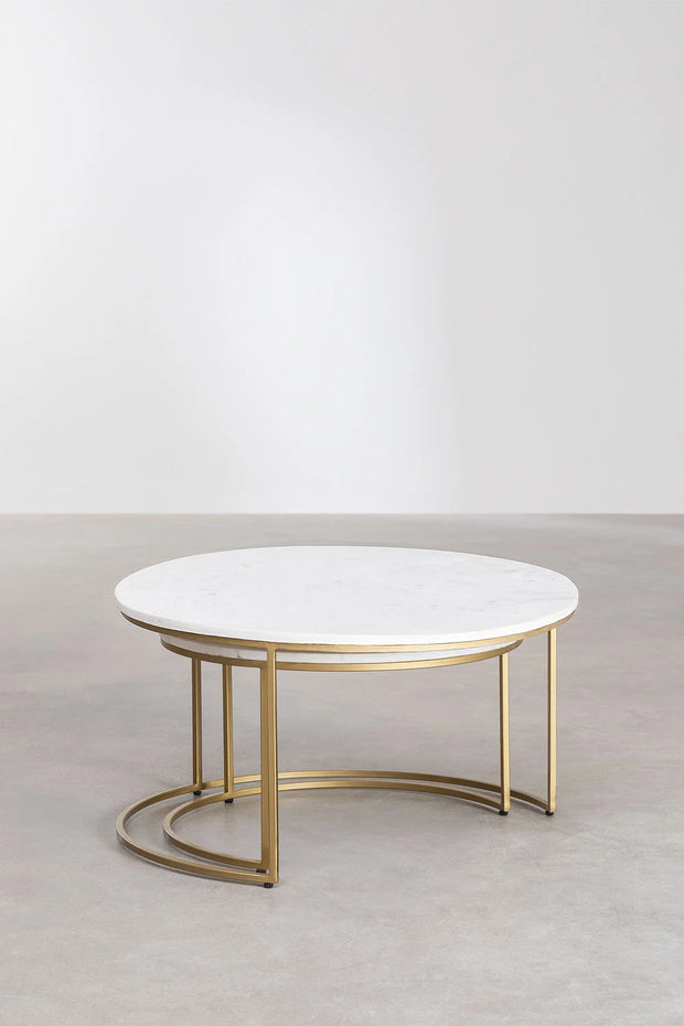 Tables Gigognes en Marbre – Oréa | Véritable Marbre Blanc