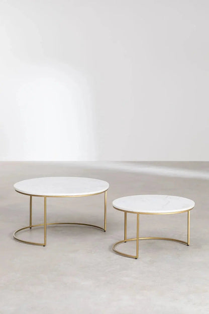 Tables Gigognes en Marbre – Oréa | Véritable Marbre Blanc - Modernista Maroc