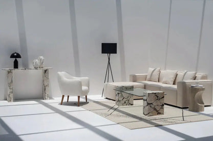 table basse en Calacatta Violet - Modernista Maroc