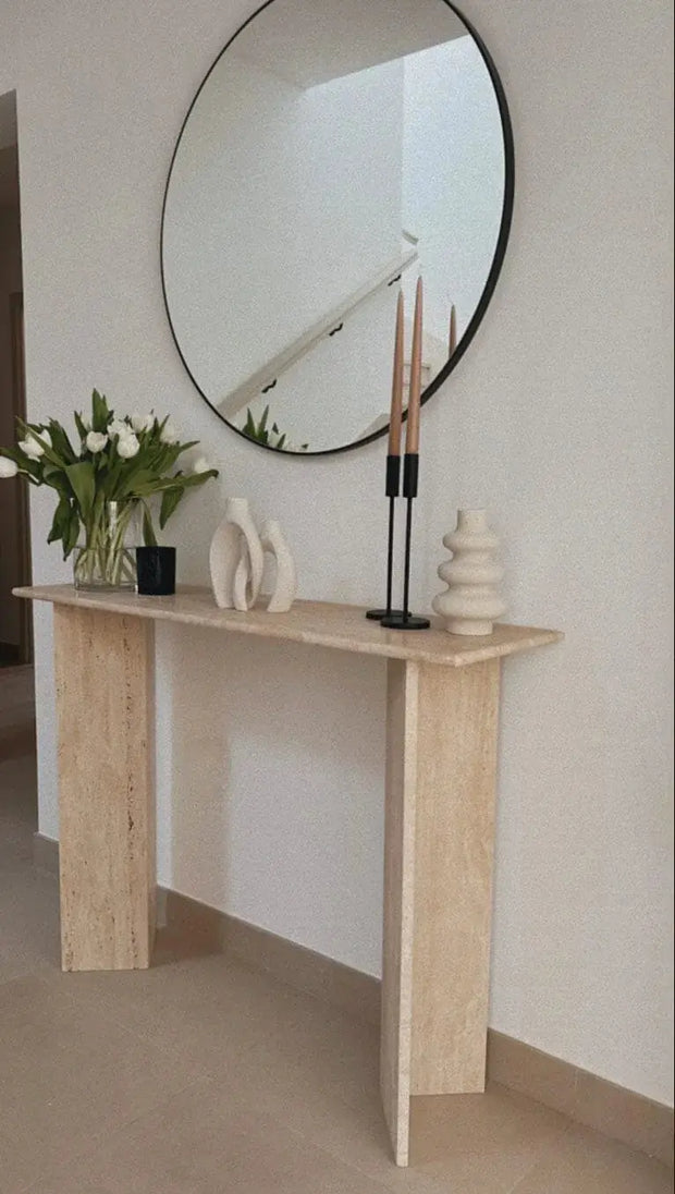 Console d'entrée en Travertin Alexandrie - Modernista Maroc