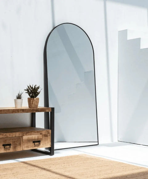 Miroir Mural Arqué Noir - Modernista Maroc