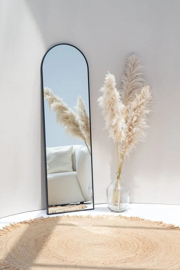 Miroir Mural Arqué Noir - Modernista Maroc