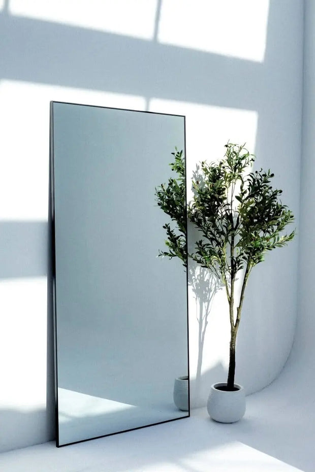 Miroir Métal Rectangulaire Noir Zara en Pleine Longueur - Modernista Maroc