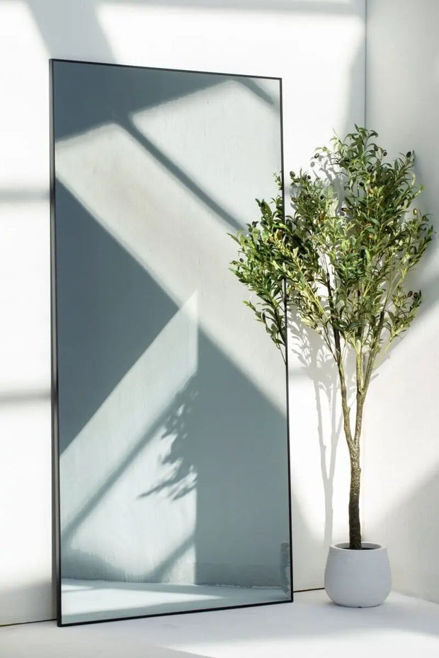 Miroir Métal Rectangulaire Noir Zara en Pleine Longueur - Modernista Maroc