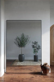 Miroir Métal Rectangulaire Noir Zara en Pleine Longueur - Modernista Maroc