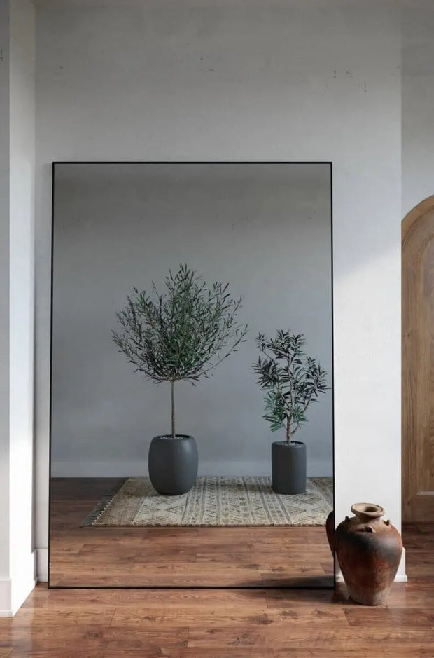 Miroir Métal Rectangulaire Noir Zara en Pleine Longueur - Modernista Maroc