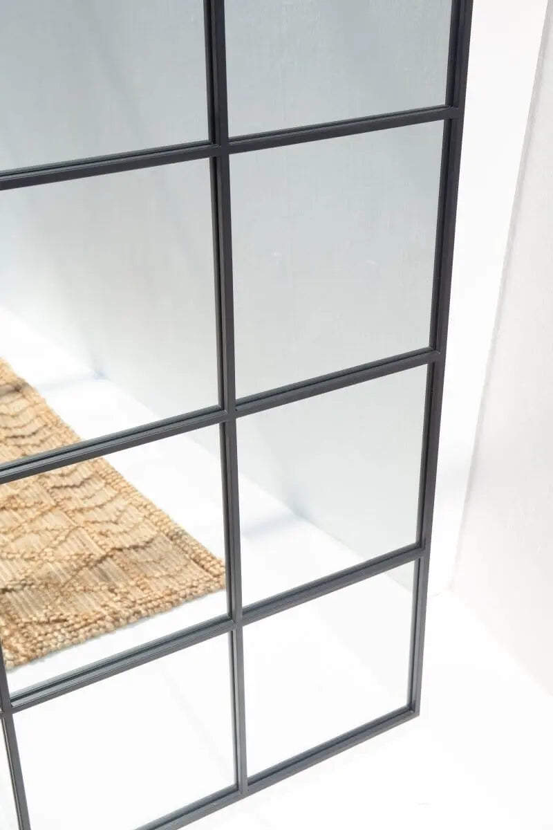 Miroir Fenêtre Rectangulaire XL Noir (210x120 CM) - Modernista Maroc