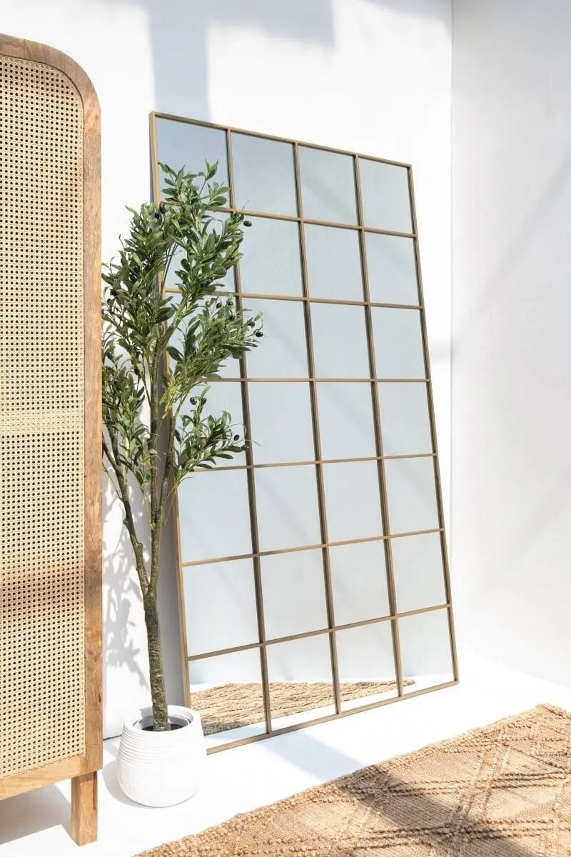 Grand Miroir Doré avec Design Structuré ( 3 Dimensions )