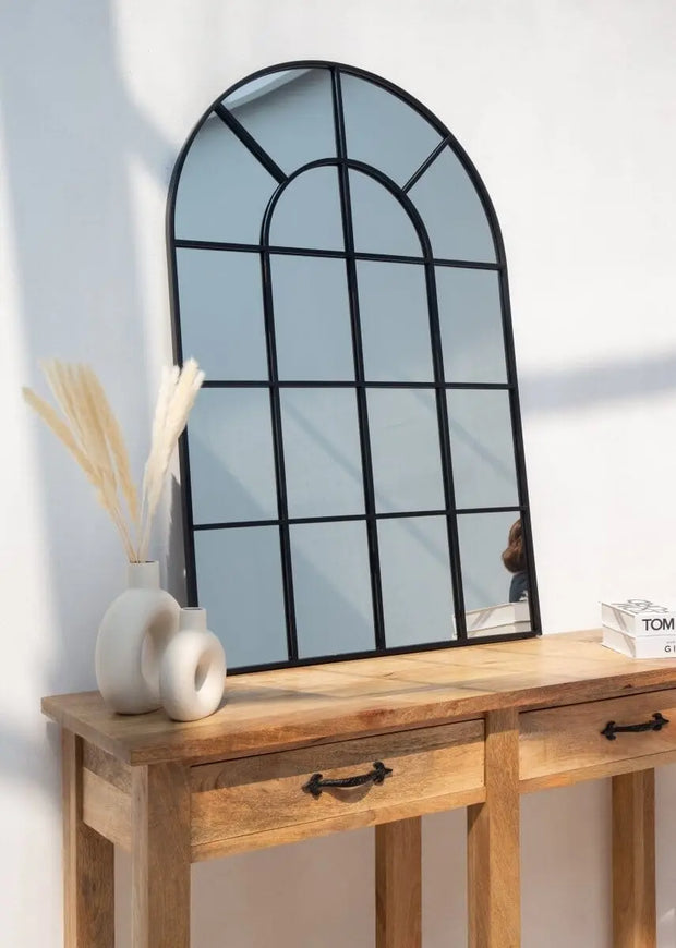 Miroir Arc Mural Noir Pour Console (120x80 CM) - Modernista Maroc