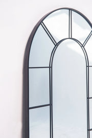 Miroir Arqué noir avec Cadre Divisé ( 4 Dimensions )