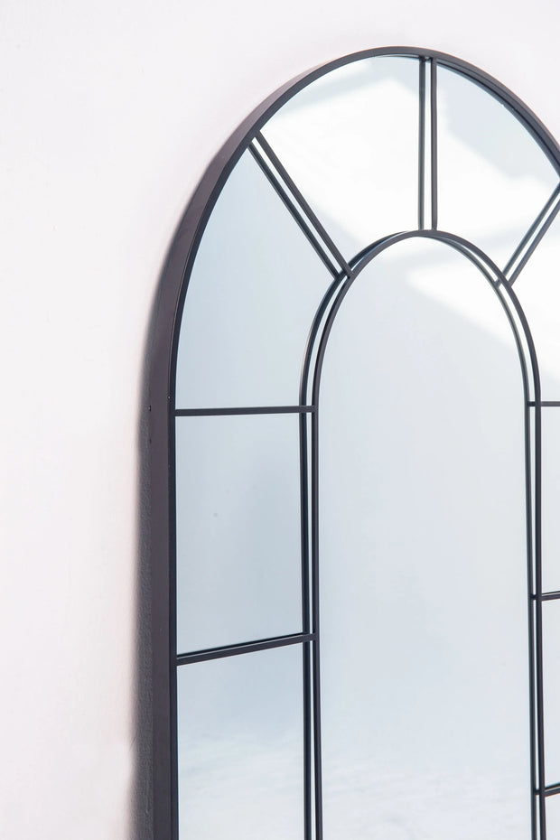 Miroir Arqué noir avec Cadre Divisé ( 4 Dimensions )