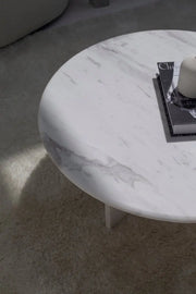 Table basse en marbre blanc - Modernista Maroc