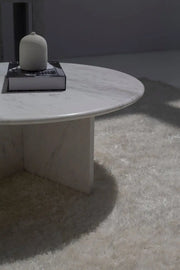 Table basse en marbre blanc - Modernista Maroc