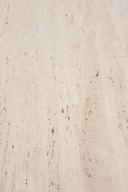 Table d'appoint carrée en travertin (2 tailles) - Modernista Maroc