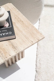 Table d'appoint en travertin - Modernista Maroc
