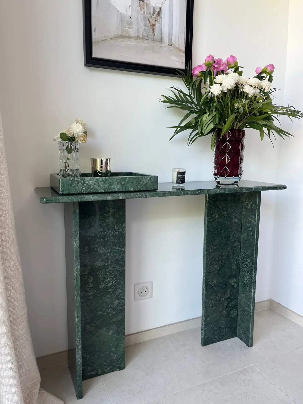 Console en Marbre Vert Guatemala - Modernista Maroc