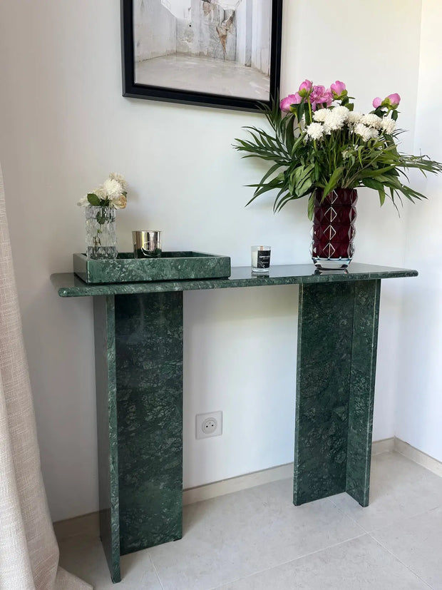 Console en Marbre Vert Guatemala - Modernista Maroc