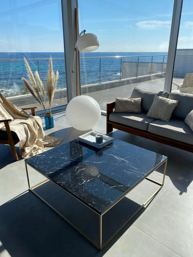 Table basse en marbre Noir - Modernista Maroc