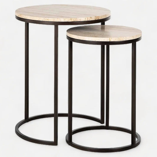 Tables d'appoint Plateaux en travertin