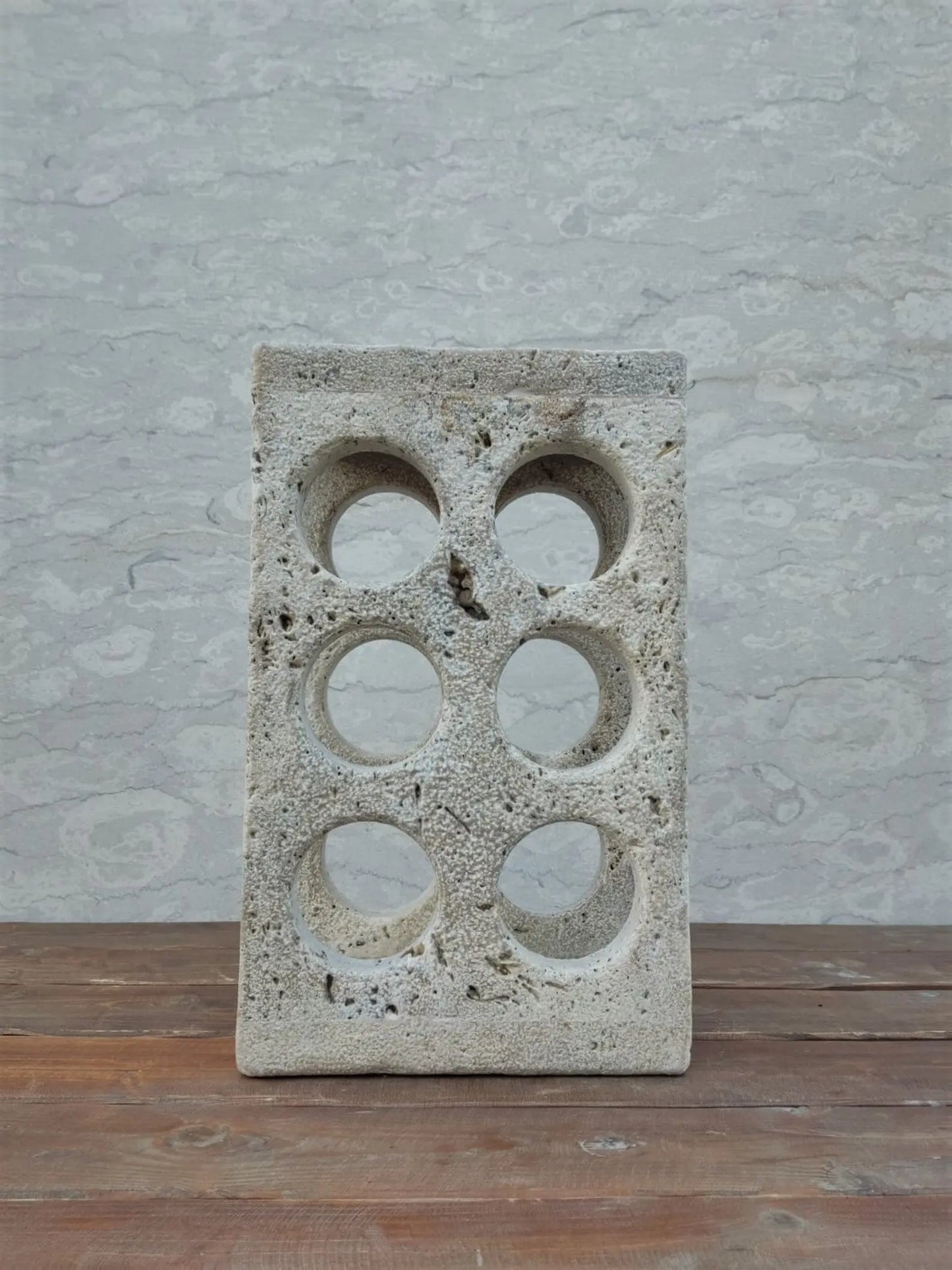 Porte-bouteille antique en travertin romain - Modernista Maroc