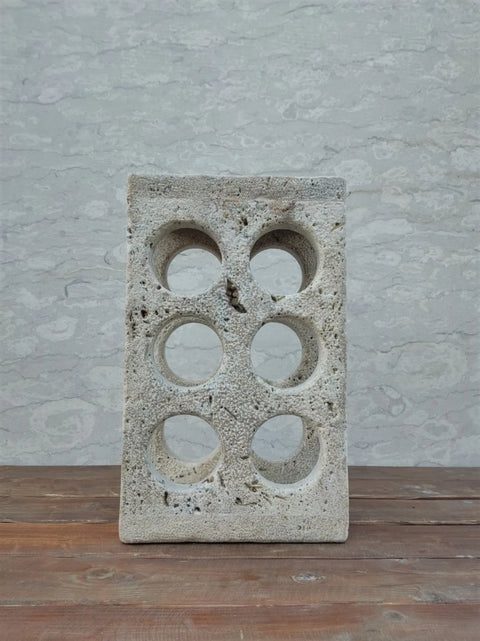 Porte-bouteille antique en travertin romain - Modernista Maroc