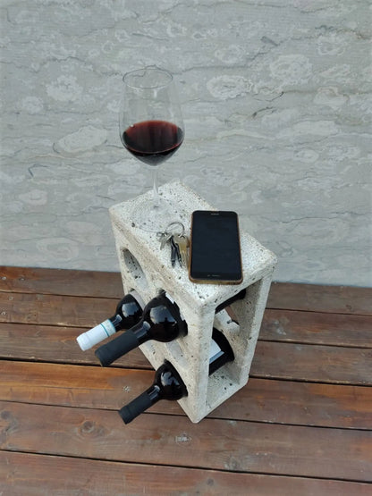 Porte-bouteille antique en travertin romain - Modernista Maroc