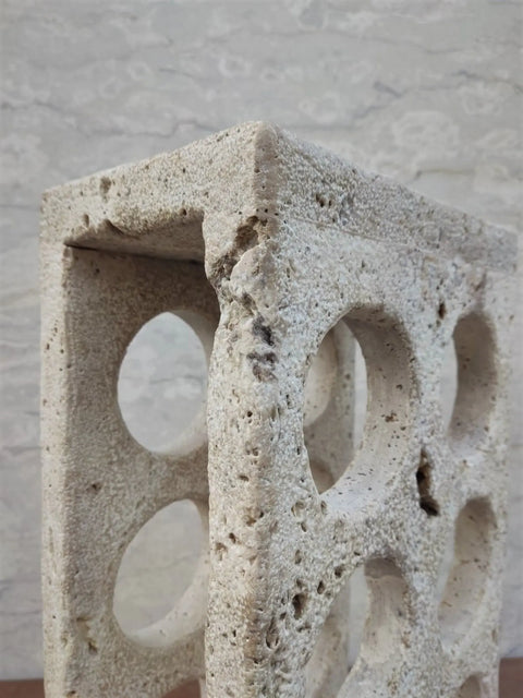 Porte-bouteille antique en travertin romain - Modernista Maroc