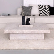 Table Basse en Travertin Oreste - Carré - Modernista Maroc