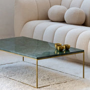 Table Basse Rectangulaire Dorée- Divers Marbre et Dimensions - Modernista Maroc