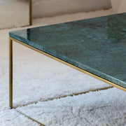 Table Basse Rectangulaire Dorée- Divers Marbre et Dimensions - Modernista Maroc
