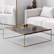 Table Basse Carrée dorée -  Divers Marbre et Dimensions - Modernista Maroc
