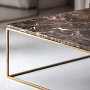 Table Basse Carrée dorée -  Divers Marbre et Dimensions - Modernista Maroc