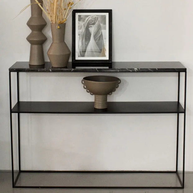 Console Atlas en marbre noir Augusta - Modernista Maroc