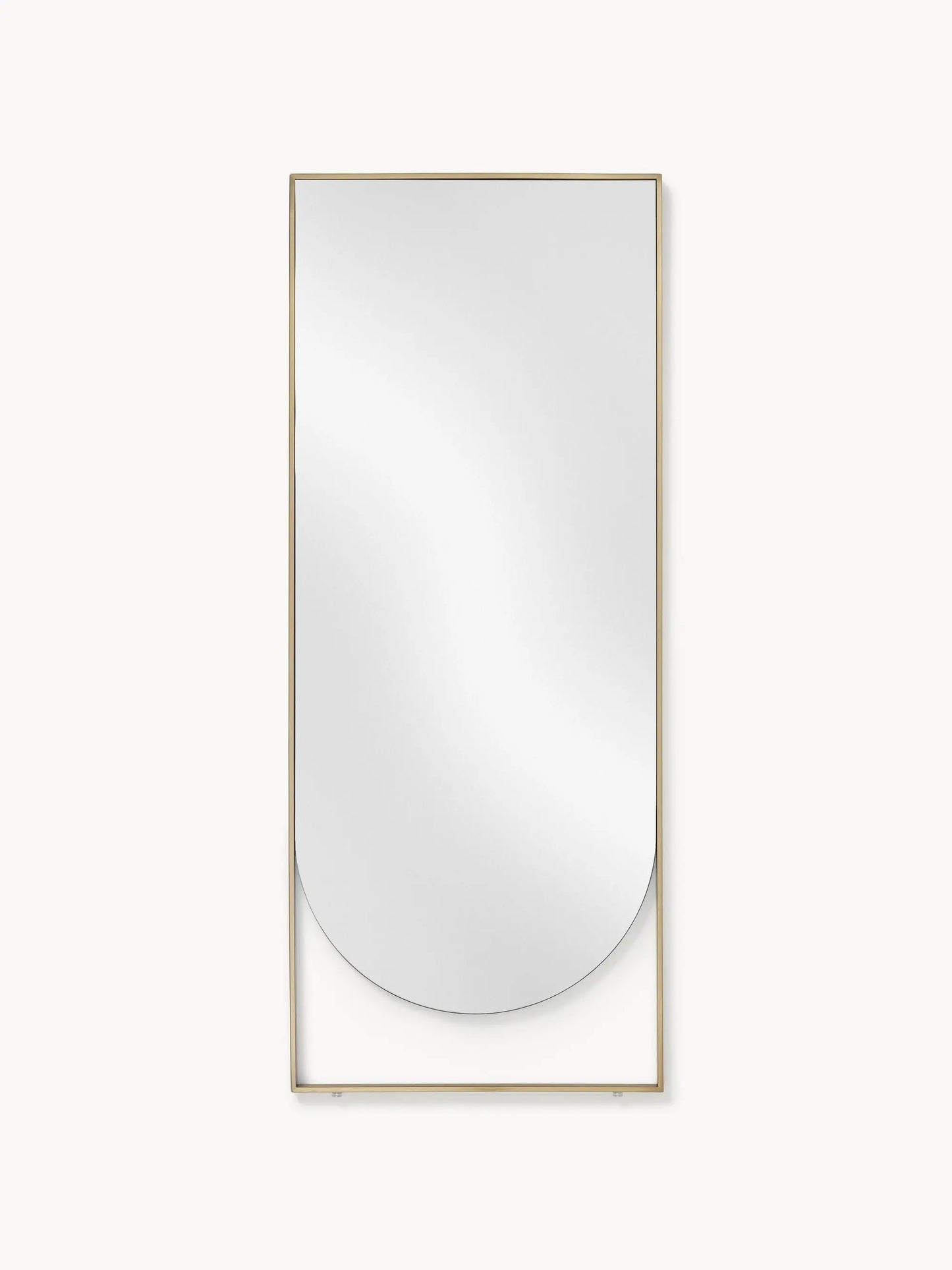 Miroir Doré Rectangulaire avec Détail Arrondi - 160 cm x 65 cm