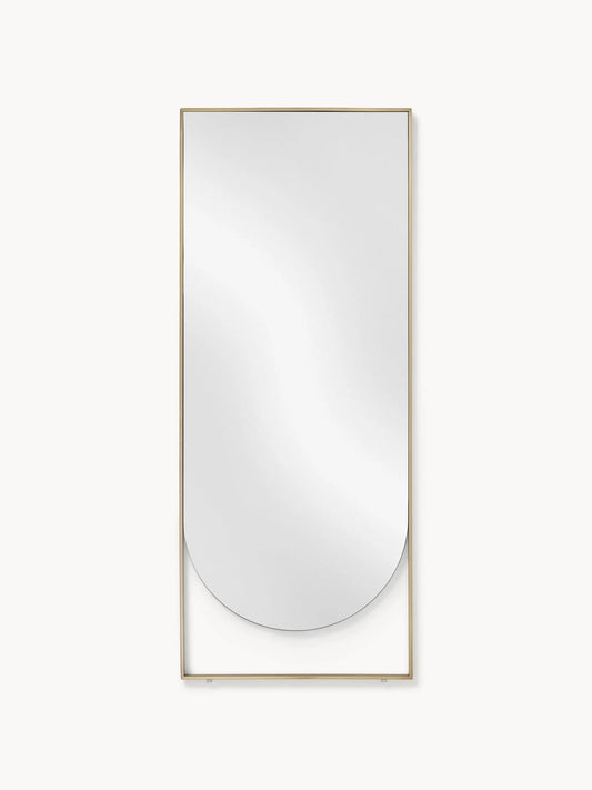 Miroir Doré Rectangulaire avec Détail Arrondi - 160 cm x 65 cm