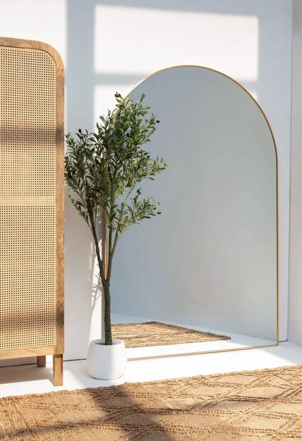 Miroir XXL Arqué Doré